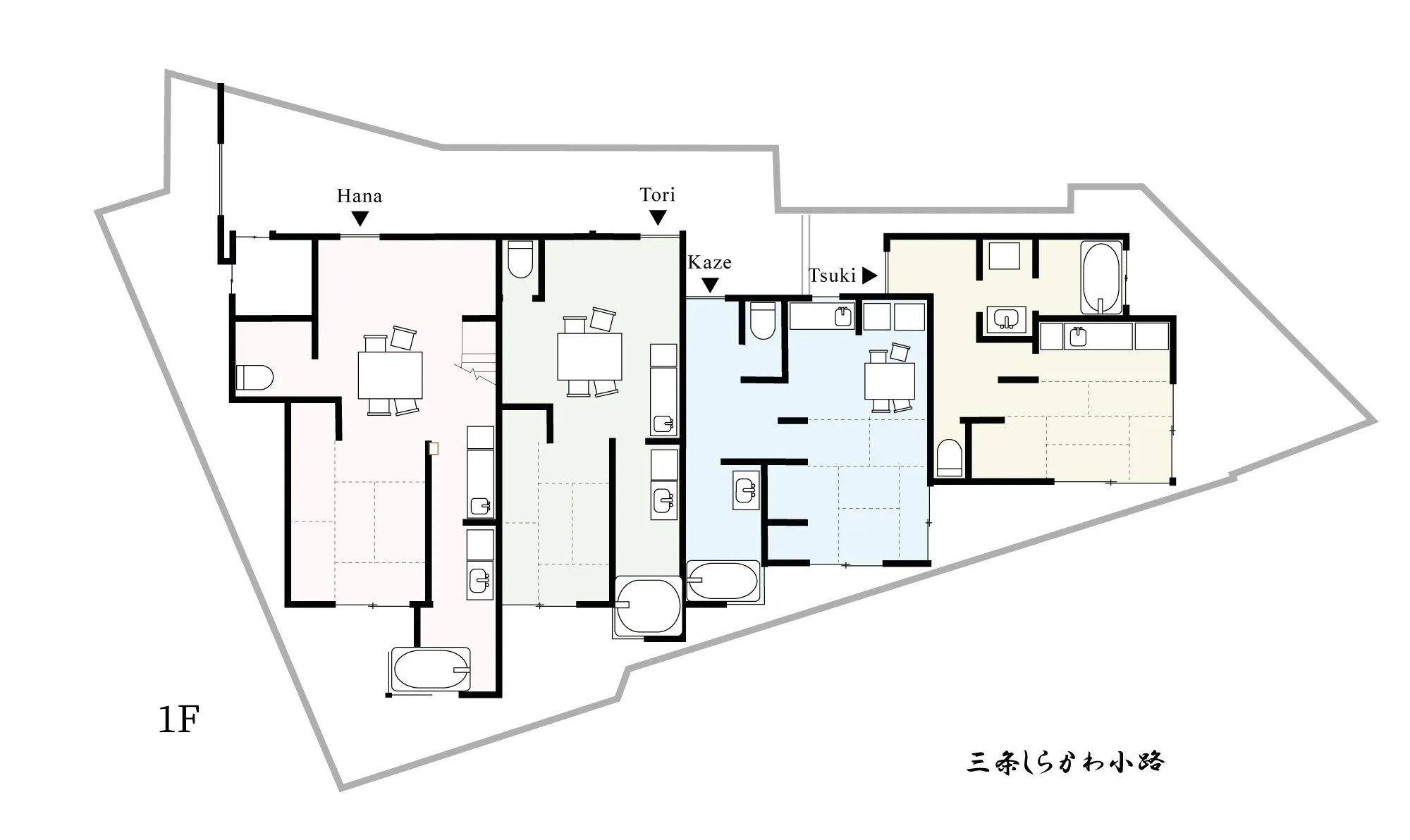 LBJ株式会社 Kyoto Townhouse Holiday Homes — floor plan